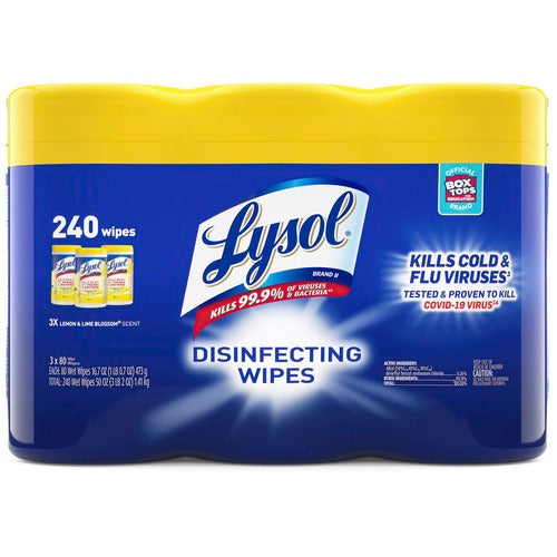 Lysol RAC84251 Lemon/Lime Disinfecting Wipes
