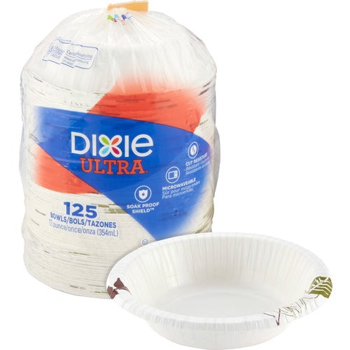 Dixie Ultra® DXESXB12WS Pathways 12 oz Heavyweight Paper Bowls by GP Pro