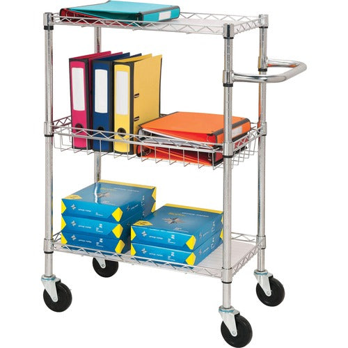 Lorell LLR84859 3-Tier Rolling Cart