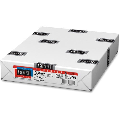 NCR Paper NCR5909 Superior 3-part Straight Carbonless Paper - White