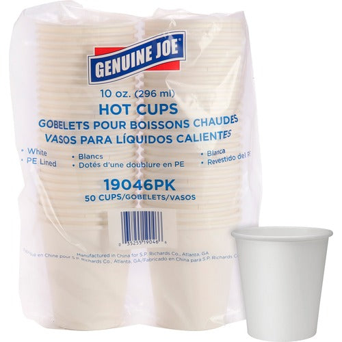 Genuine Joe GJO19046CT 10 oz Disposable Hot Cups