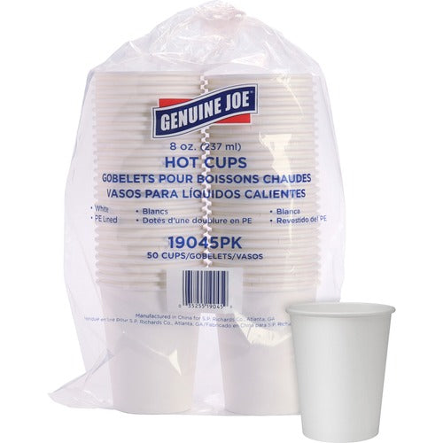 Genuine Joe GJO19045CT 8 oz Disposable Hot Cups
