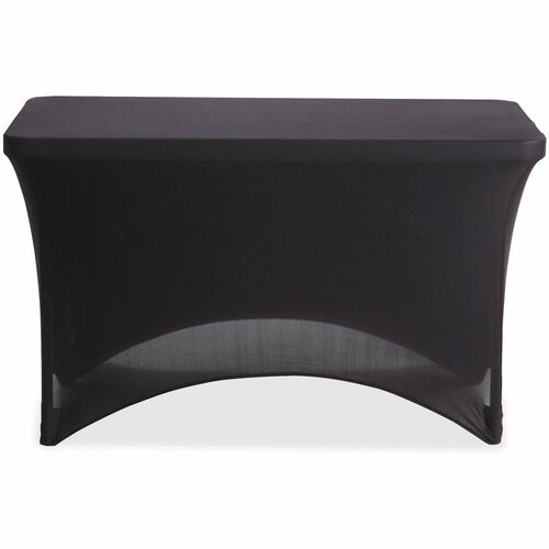 Iceberg ICE16511 4' Stretchable Fabric Table Cover - 1 Each - Polyester, Spandex - Black