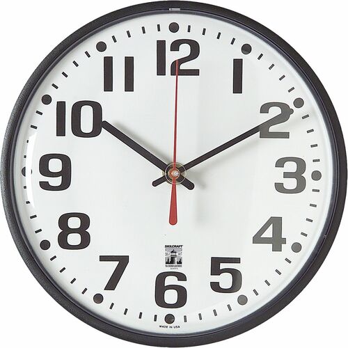 SKILCRAFT® NSN5573153 Self-Set Wall Clock