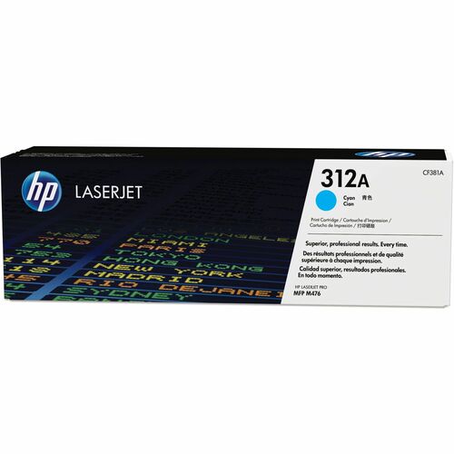HP HEWCF381A 312A (CF381A) Original Laser Toner Cartridge - Single Pack - Cyan - 1 Each