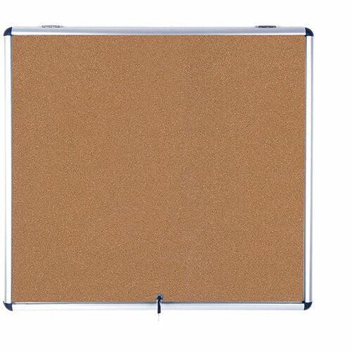 MasterVision BVCVT380101150 SlimLine Enclore Top Hinged Cork Indoor Glaze Case