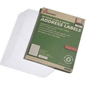 SKILCRAFT® NSN5144911 SKILCRAFT Laser & Inkjet White Address Labels