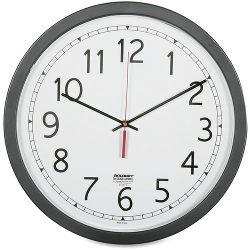 SKILCRAFT® NSN6238824 SKILCRAFT 16.5" Round Workstation Wall Clock