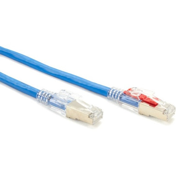 Black Box BBNC6APC80SBL15 CAT6A 650-MHz Locking Snagless Patch Cable