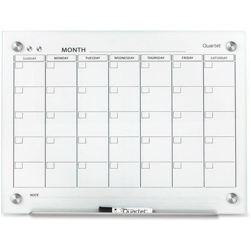 Quartet QRTGC2418F Infinity Glass Glass Dry-Erase Calendar Board