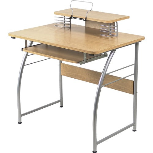 Lorell LLR14337 Computer Desk with Upper Shelf