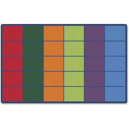 Carpets for Kids® CPT4034 Premium Color Rows 30-Space Seating Rug