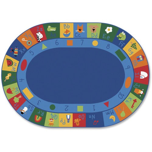 Carpets for Kids® CPT7006 Premium Learning Blocks Oval Seating Rug