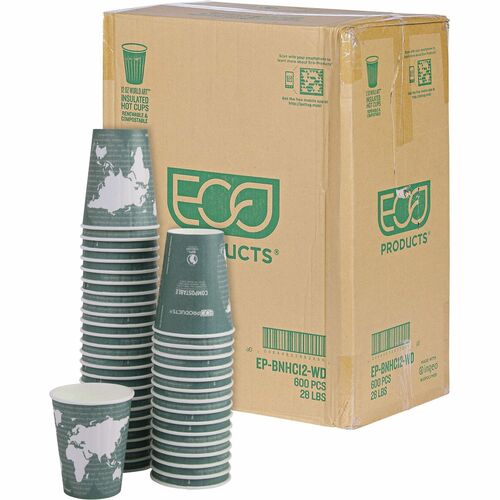 Eco-Products ECOEPBNHC12WD 12 oz World Art Insulated Hot Beverage Cups