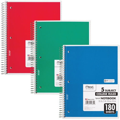 Mead MEA05682 5-subject Spiral Notebook