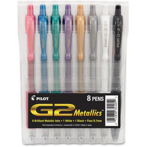 Pilot PIL34405 G2 Metallics .7mm Point Ink Pens