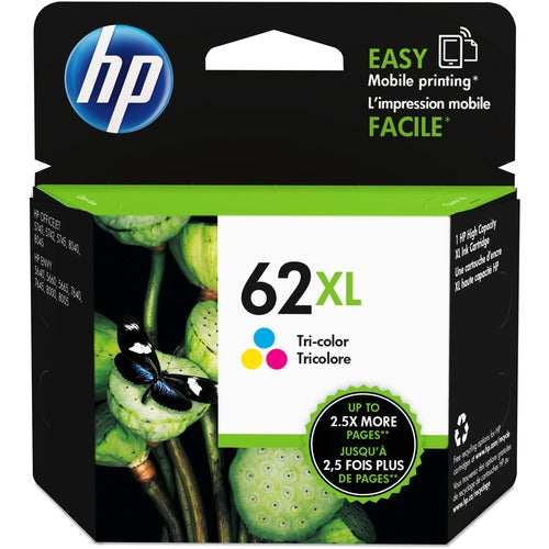 HP HEWC2P07AN 62XL (C2P07AN) Original High Yield Inkjet Ink Cartridge - Cyan, Magenta, Yellow - 1 Each