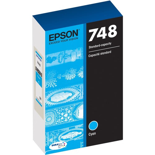 Epson EPST748220 DURABrite Pro 748 Original Standard Yield Inkjet Ink Cartridge - Cyan - 1 Each
