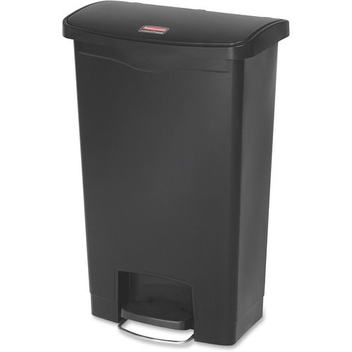 Rubbermaid Commercial RCP1883611 Slim Jim Black 13G Front Step Can