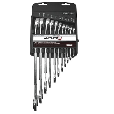 ANCHOR BRAND 04-814 Quad Grip 15 Piece Sae Comb. Wrench Set