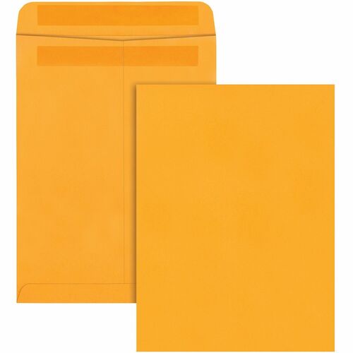 Quality Park QUA43563 Redi-Seal Kraft Envelopes - Catalog - 9" Width X 12" Length - Self-Sealing Flap - Kraft - 100 / Box - Brown Kraft