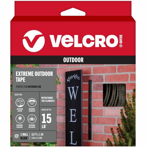 VELCRO® VEK91843 Extreme Outdoor 10ft x 1in Tape Roll Black