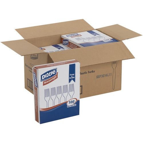 Dixie DXEFH207CT Heavyweight Disposable Forks Grab-N-Go by GP Pro