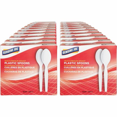 Genuine Joe GJO10432CT Heavyweight Disposable Spoons