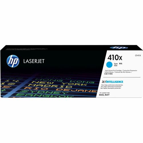 HP HEWCF411X 410X Original High Yield Laser Toner Cartridge - Single Pack - Cyan - 1 Each