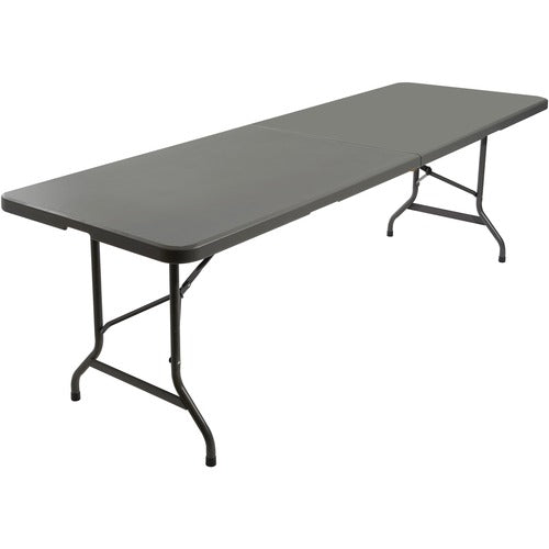 Iceberg ICE65467 Indestructable Too Bifold Table - Rectangle Top - 72" Table Top Length X 30" Table Top Width X 2" Table Top Thickness - 29" Height - Charcoal, Powder Coated - Tubular Steel