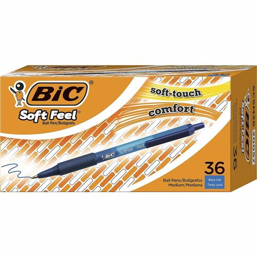 BIC BICSCSM361BE SoftFeel Retractable Ball Pens
