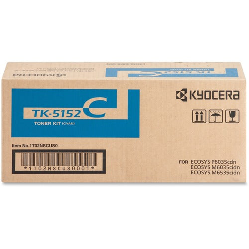 Kyocera KYOTK5152C TK-5152C Original Laser Toner Cartridge - Cyan - 1 Each