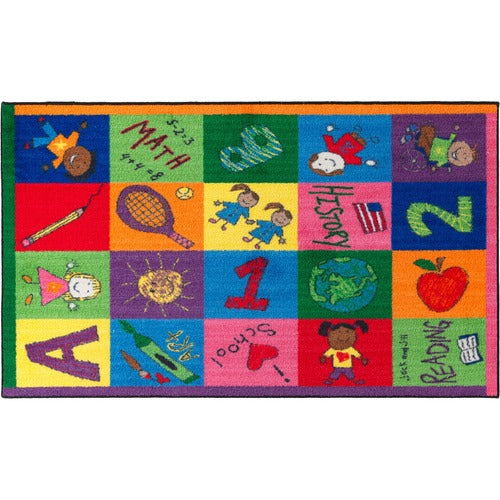Flagship Carpets FCICE19422W Easy Care Primary Pictures Rug