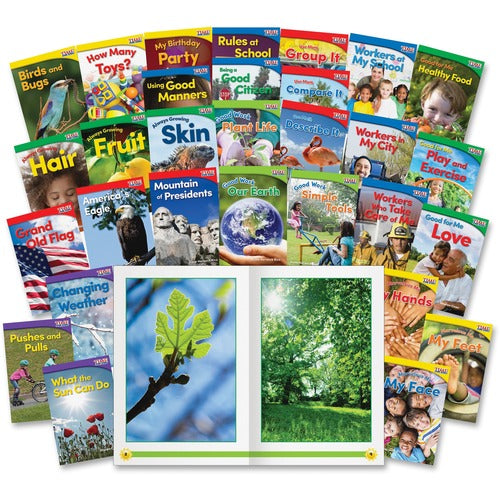 Shell Education SHL24703 Education TIME For Kids Kindergarten Text Set Printed Book