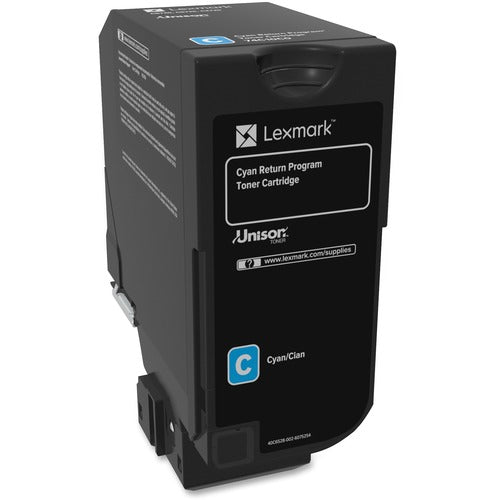 Lexmark LEX74C10C0 Unison Original Toner Cartridge - Cyan - Laser - Standard Yield - 3000 Page