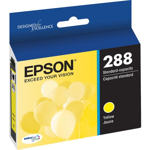 Epson EPST288420S DURABrite Ultra T288 Original Standard Yield Inkjet Ink Cartridge - Yellow - 1 Each