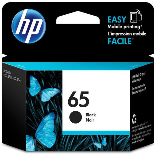 HP HEWN9K02AN 65 Original Ink Cartridge - Black - Inkjet - 120 Page - 1 Each