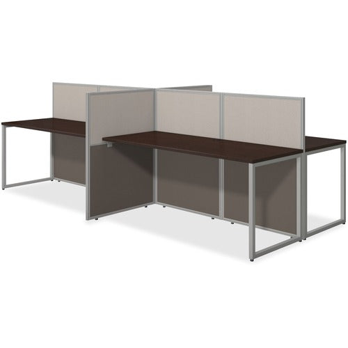 Bush Business Furniture BSHEOD660MR03K Easy Office 60W 4 Person Straight Desk Open Office
