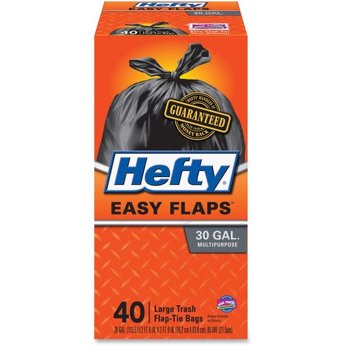 Hefty RFPE27744CT Easy Flaps 30-gallon Large Trash Bags