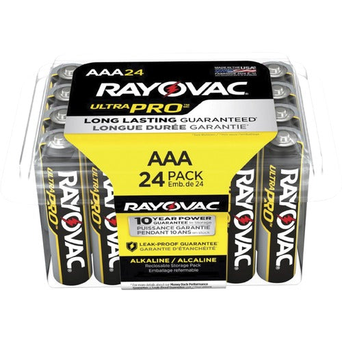 Rayovac RAYALAAA24PPJCT Ultra Pro Alka AAA Batteries Storage Pack of 24