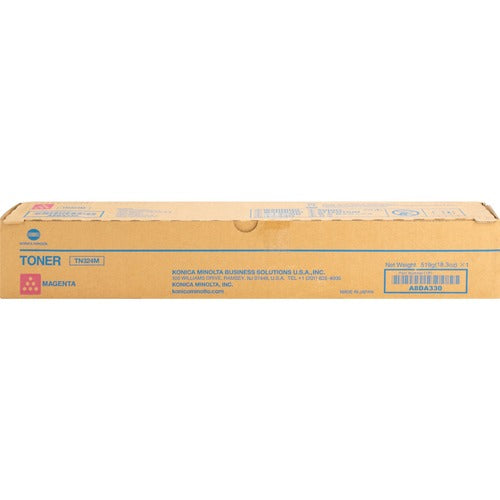 Konica Minolta KNMTN324M Original Laser Toner Cartridge - Magenta - 1 Each
