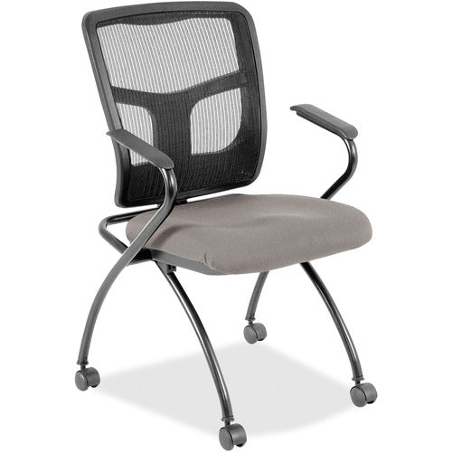Lorell LLR84374071 Mesh Back Nesting Training/Guest Chairs