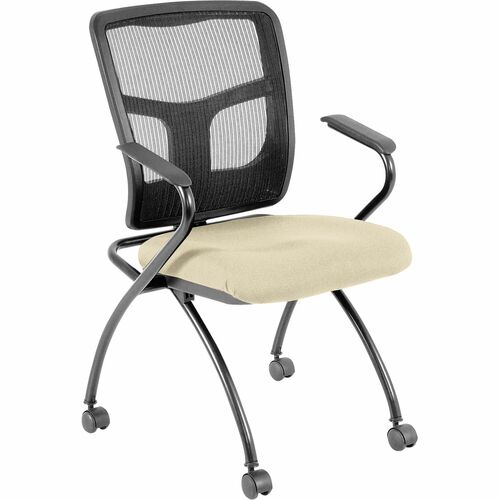 Lorell LLR84374007 Ergomesh Nesting Chairs with Arms