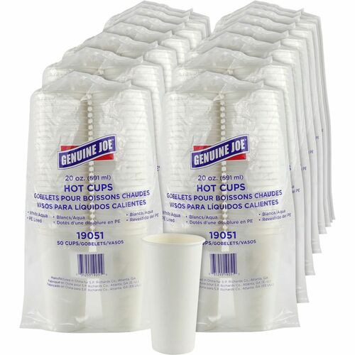 Genuine Joe GJO19051CT 20 oz Disposable Hot Cups