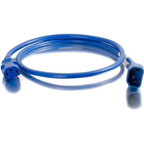 C2G CGO17474 1ft 18AWG Power Cord (IEC320C14 to IEC320C13) - Blue