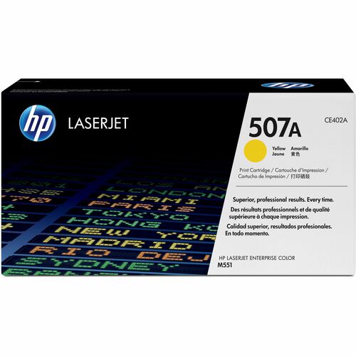 HP HEWCE402A 507A Original Laser Toner Cartridge - Single Pack - Yellow - 1 Each