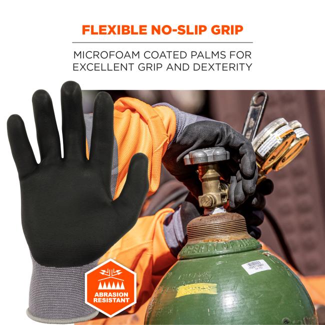 Ergodyne 10365 ProFlex 7000 Nitrile Coated Gloves Microfoam Palm, 15g