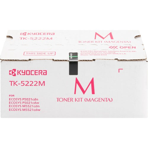 Kyocera KYOTK5222M TK-5222M Original Standard Yield Laser Toner Cartridge - Magenta - 1 Each
