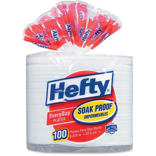 Hefty RFPD28100CT Everyday 8-7/8" Soak Proof Foam Plates