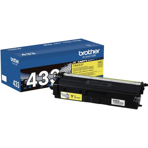 Brother BRTTN433Y TN433Y Original High Yield Laser Toner Cartridge - Yellow - 1 Each